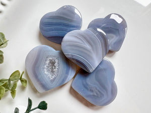 Gray Banded Agate Heart

