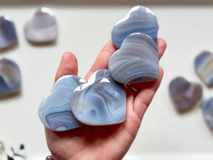 Gray Banded Agate Heart

