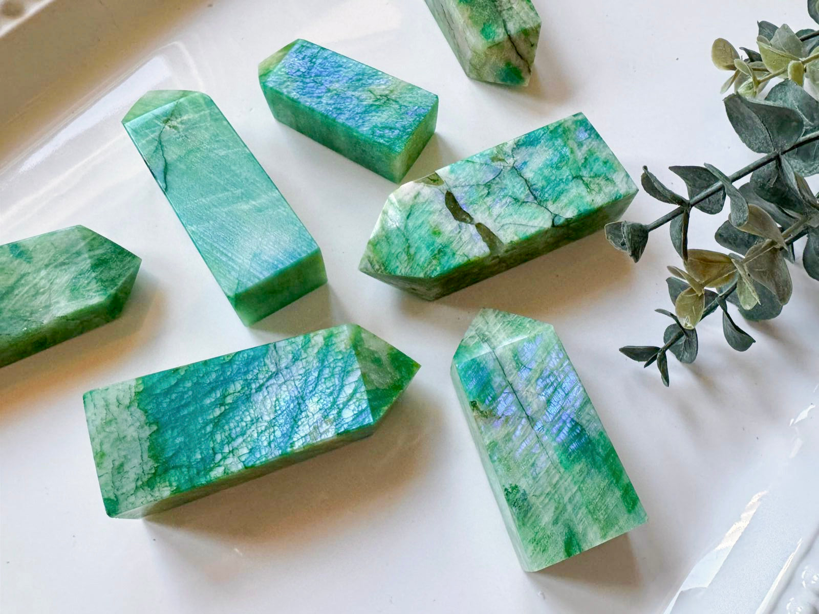 Green-Colored Moonstone Point