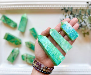 Green-Colored Moonstone Point