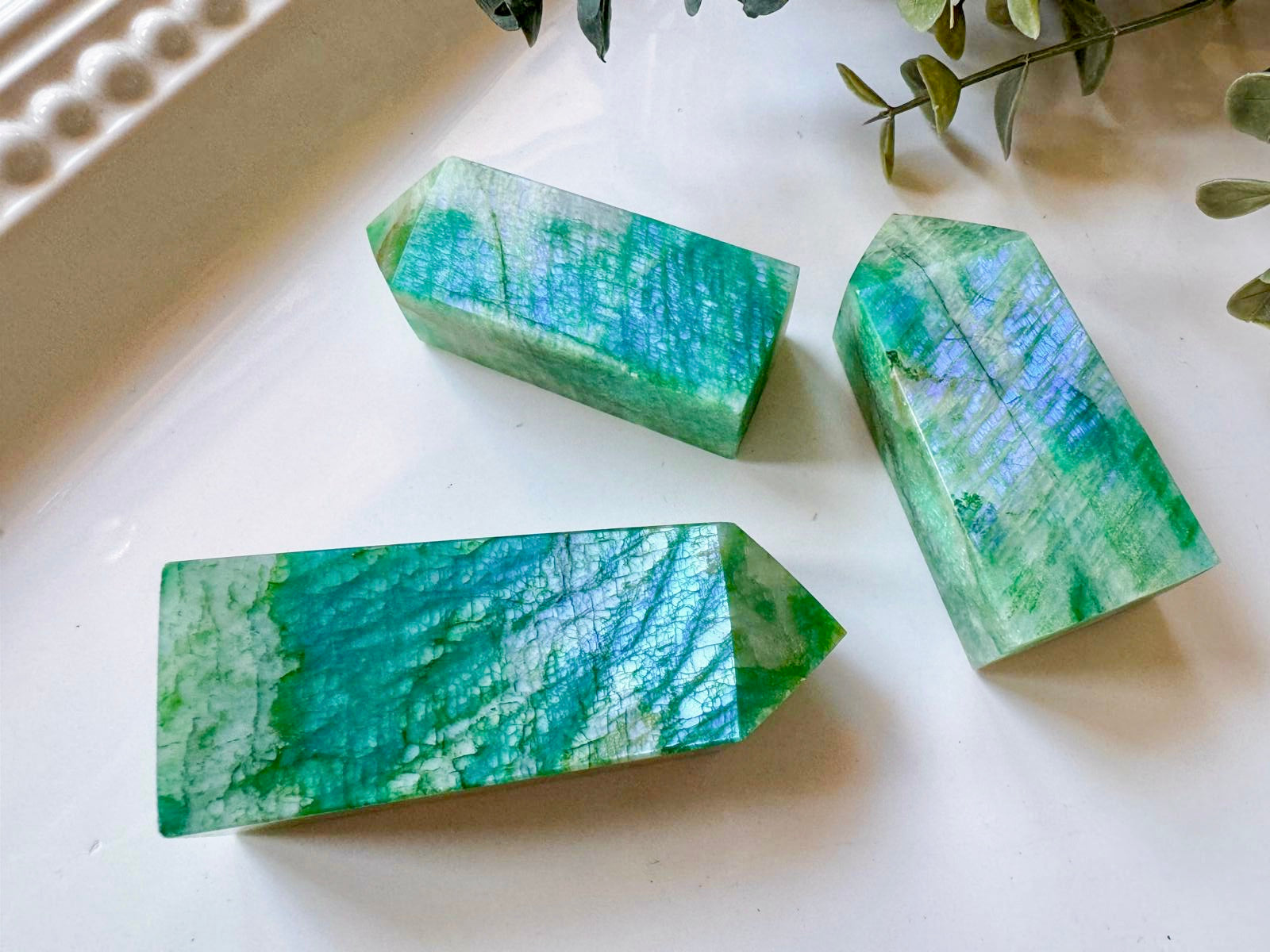 Green-Colored Moonstone Point