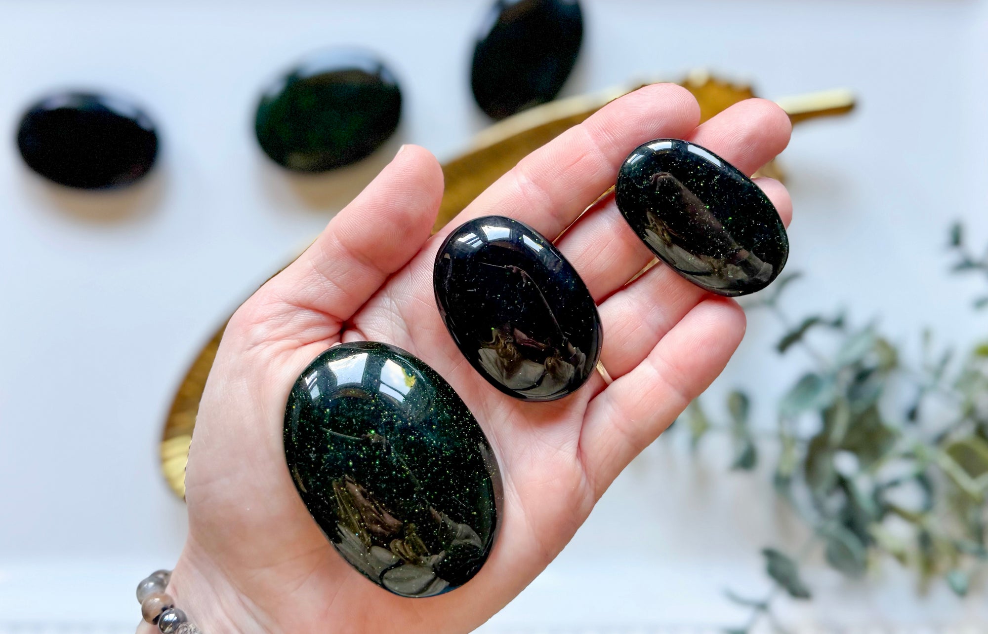 Green Goldstone Palms