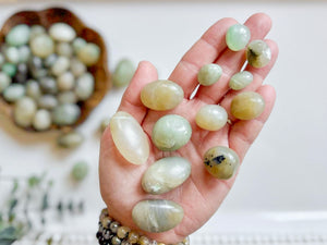 Green Moonstone (Garnierite) Round Tumbled Stone