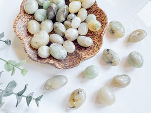 Green Moonstone (Garnierite) Round Tumbled Stone