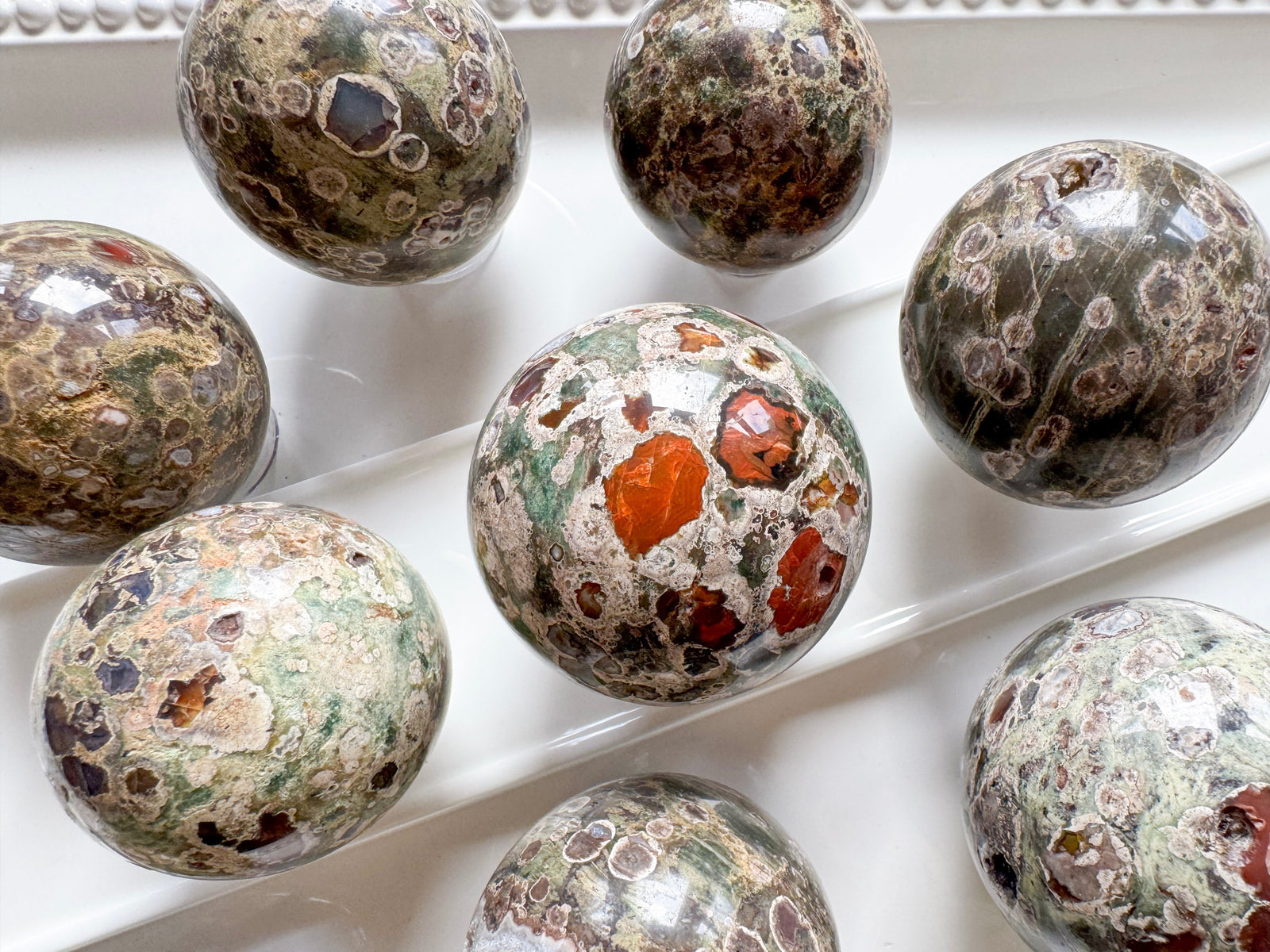 Green Rhyolite Sphere