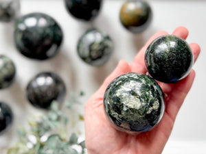 Green Tourmaline & Mica Sphere