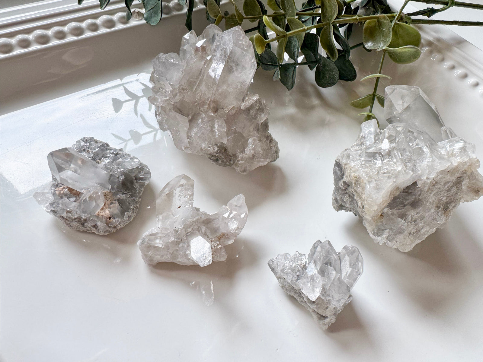 Grey Lithium Phantom Ghost Quartz Raw Clusters