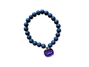 Halloween Collection || Lava Jack-o'-Lantern Beaded Bracelet || Reiki Infused