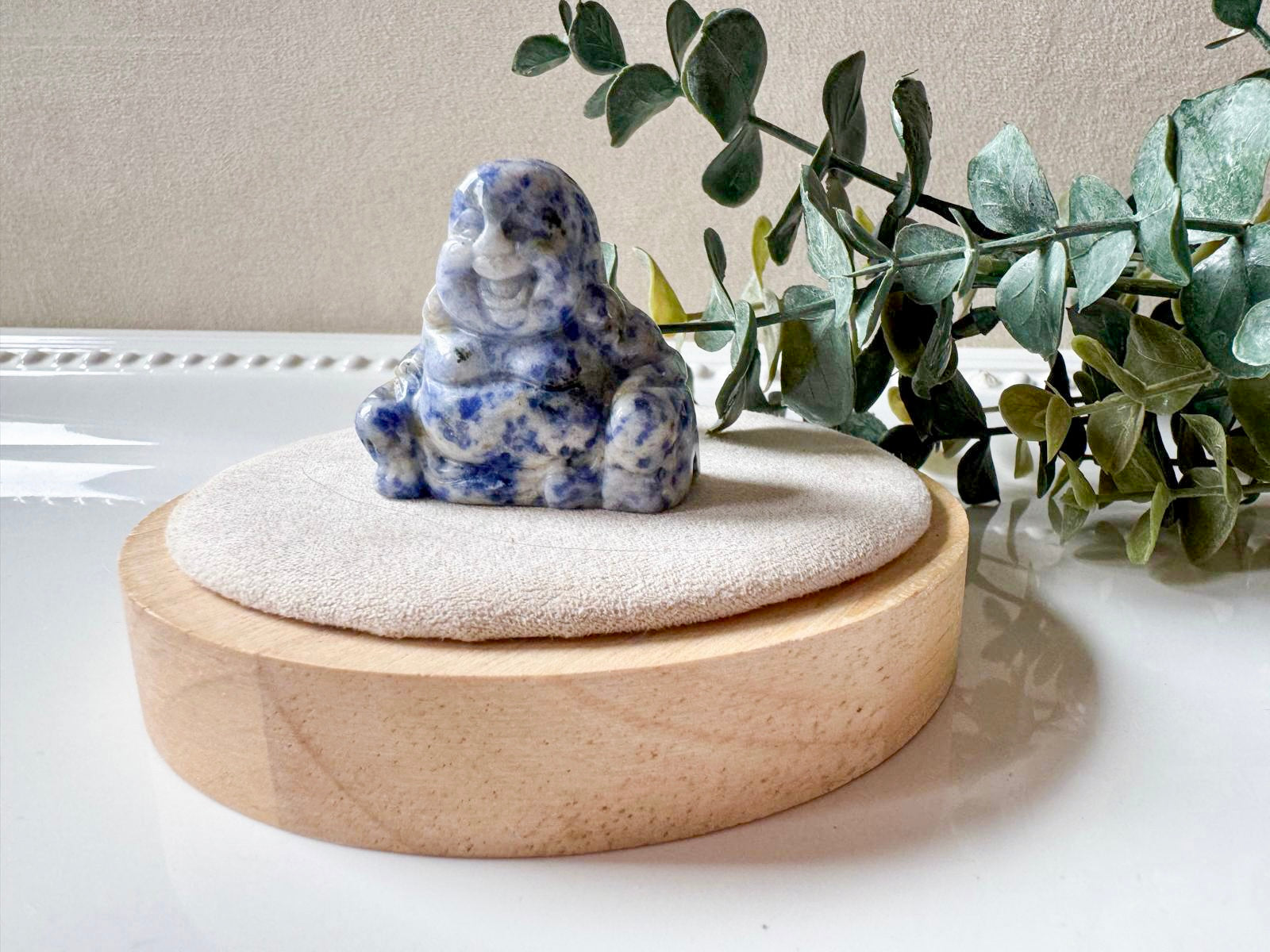 Happy Buddha Crystal Carving || 1.5"
