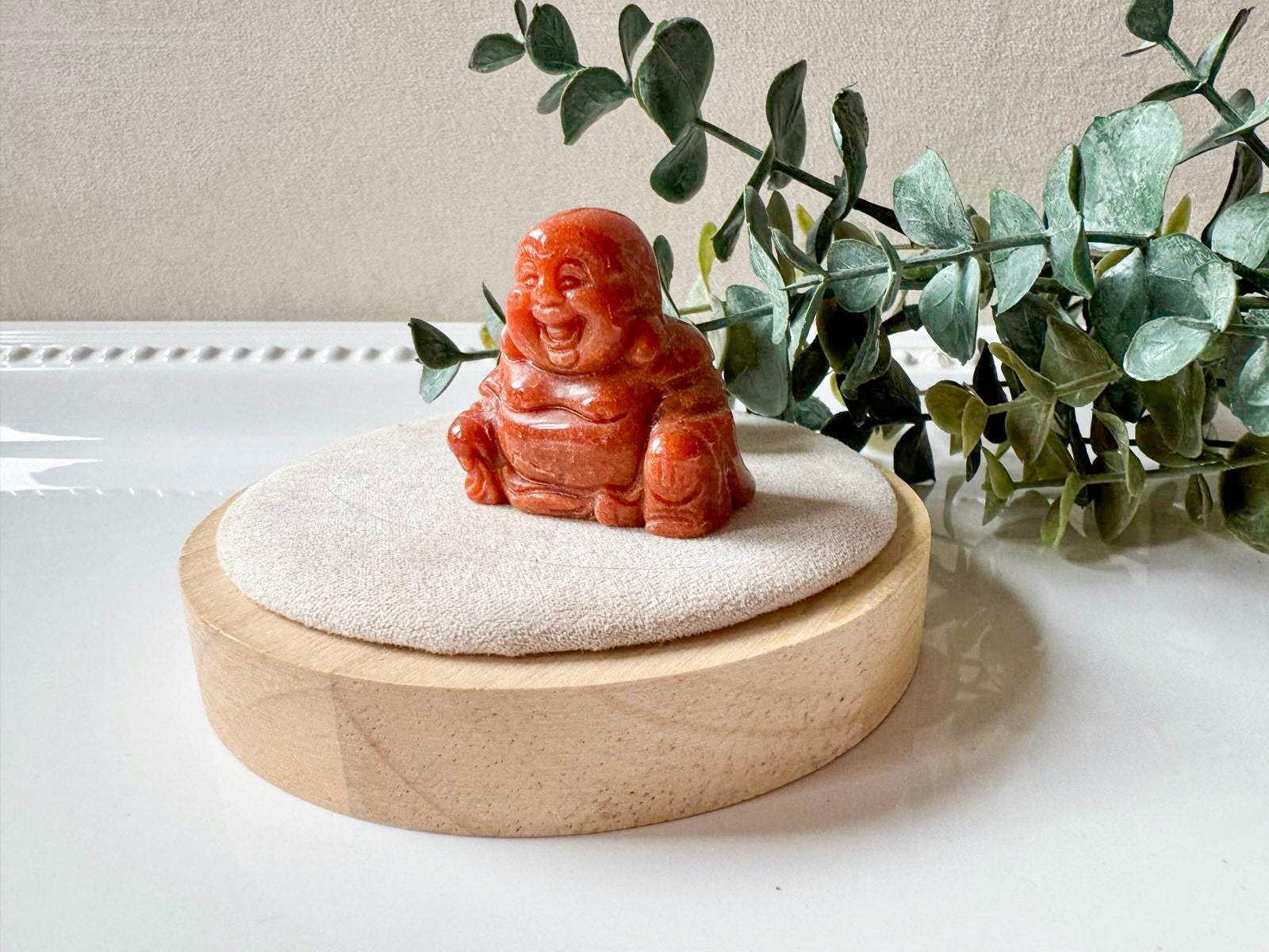 Happy Buddha Crystal Carving || 1.5"
