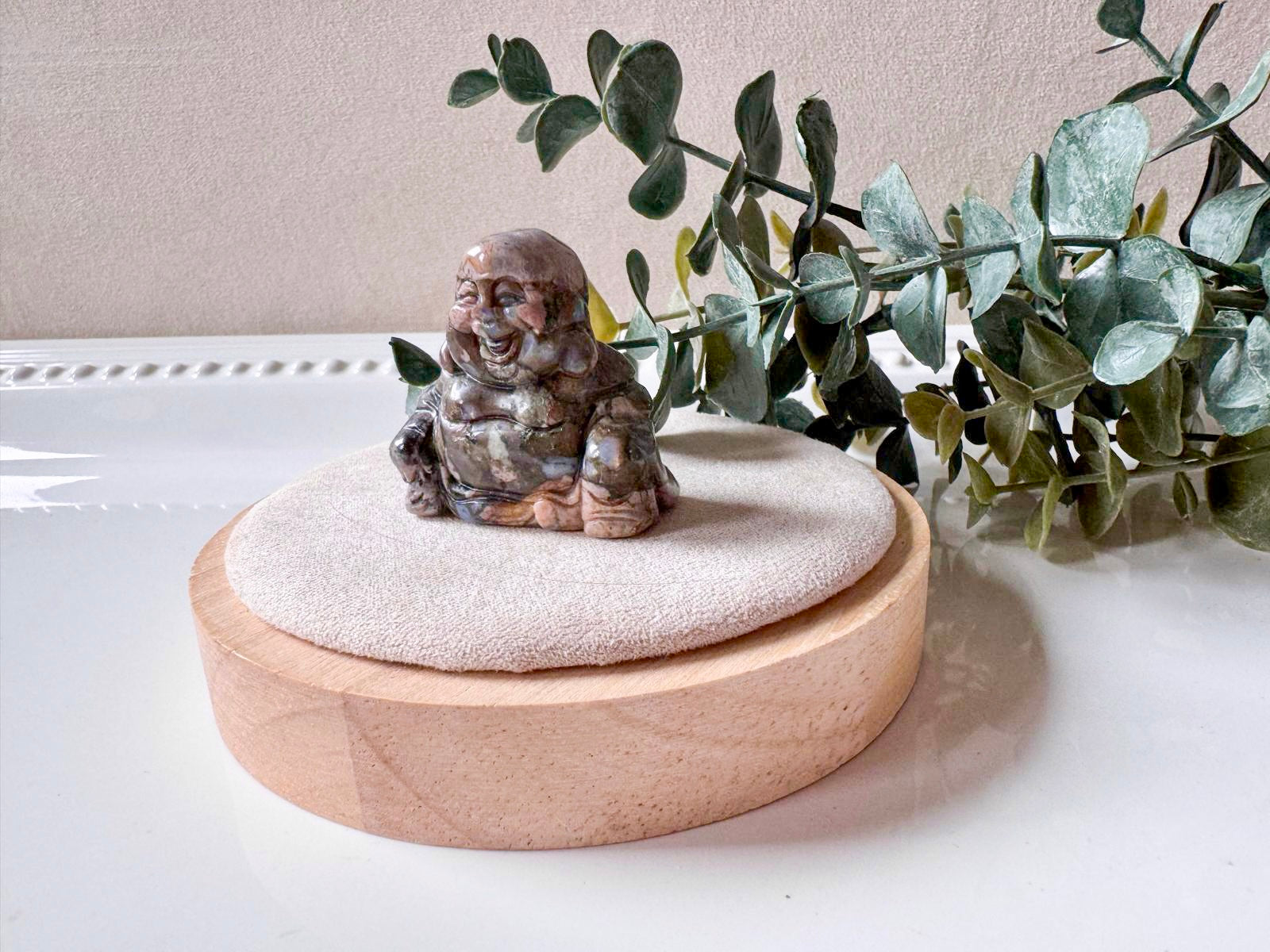 Happy Buddha Crystal Carving || 1.5"