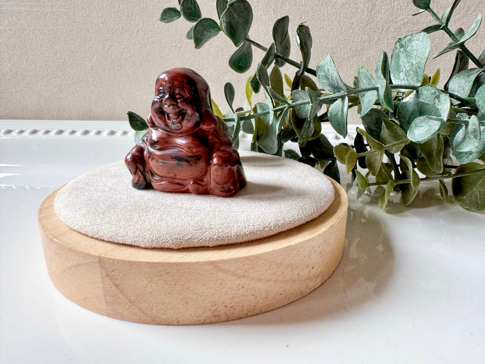 Happy Buddha Crystal Carving || 1.5"