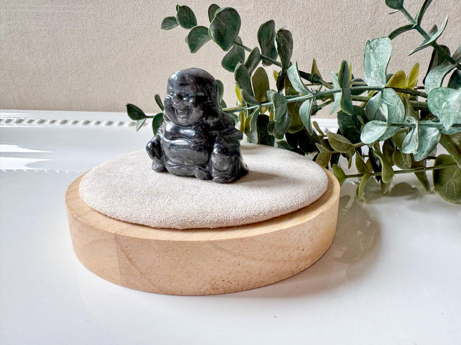 Happy Buddha Crystal Carving || 1.5"