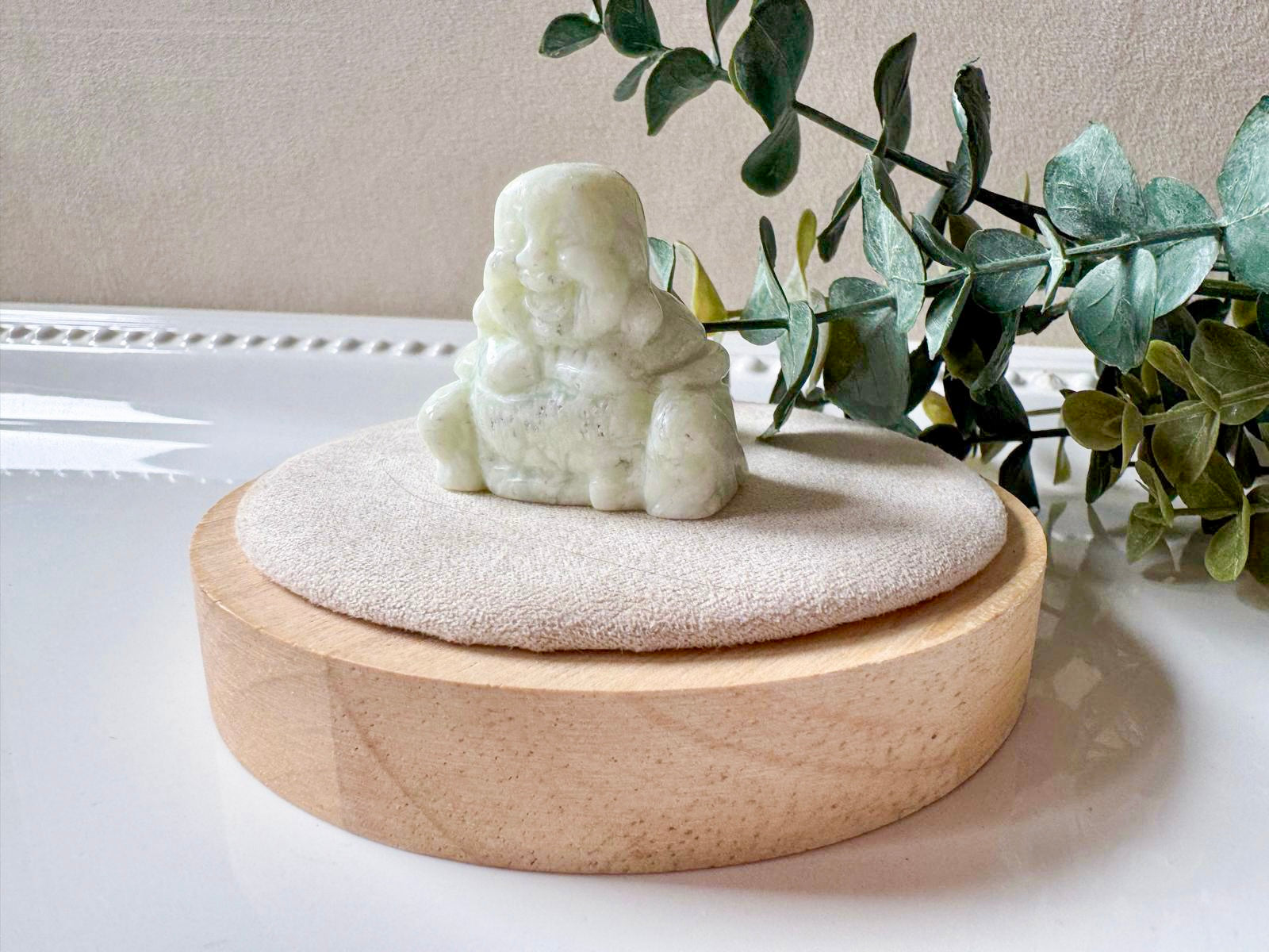 Happy Buddha Crystal Carving || 1.5"