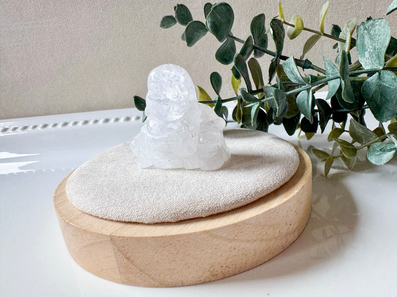 Happy Buddha Crystal Carving || 1.5"