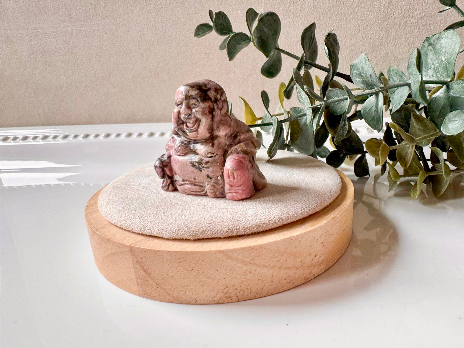Happy Buddha Crystal Carving || 1.5"