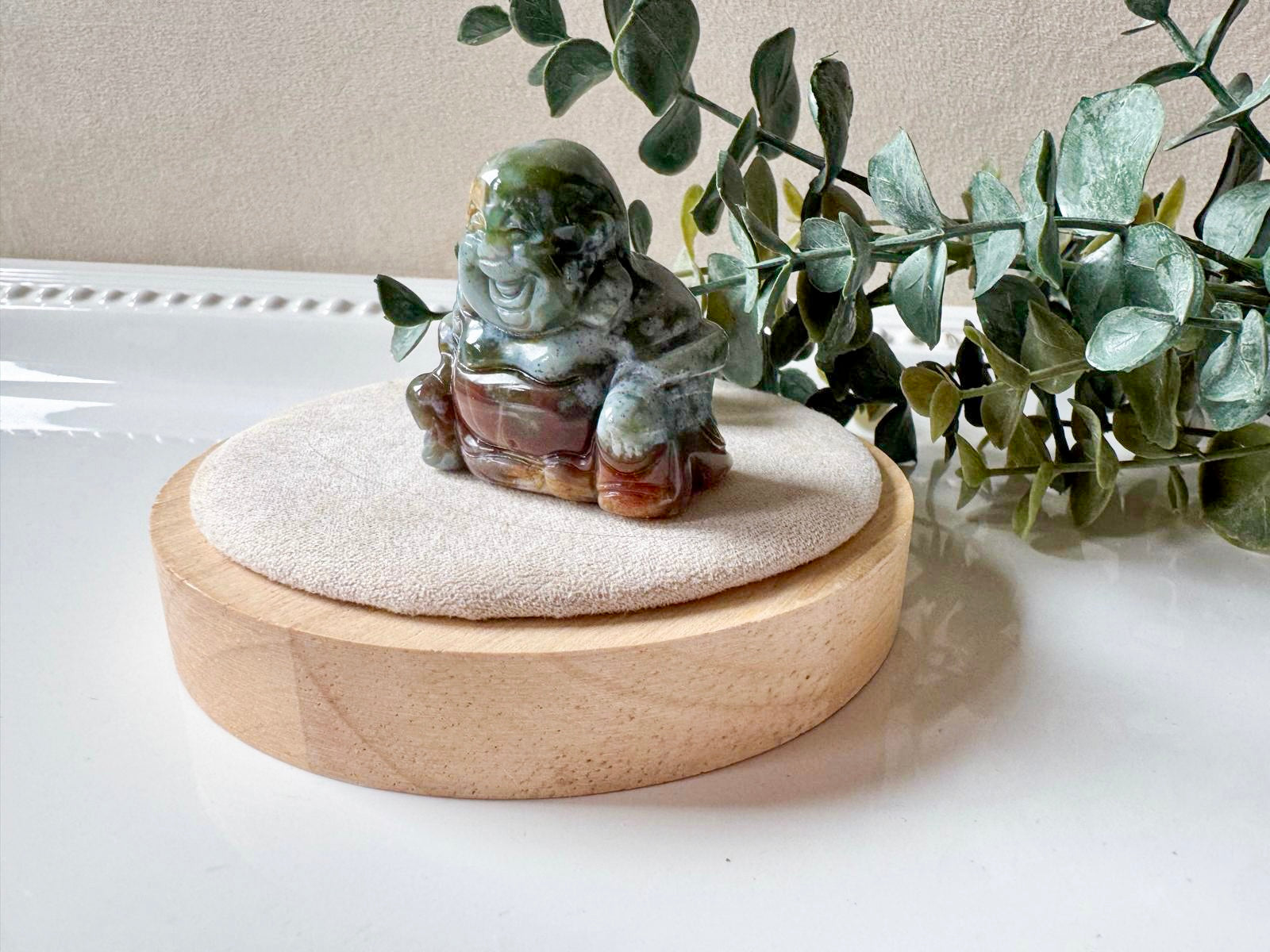 Happy Buddha Crystal Carving || 1.5"
