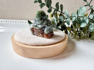 Happy Buddha Crystal Carving || 1.5"