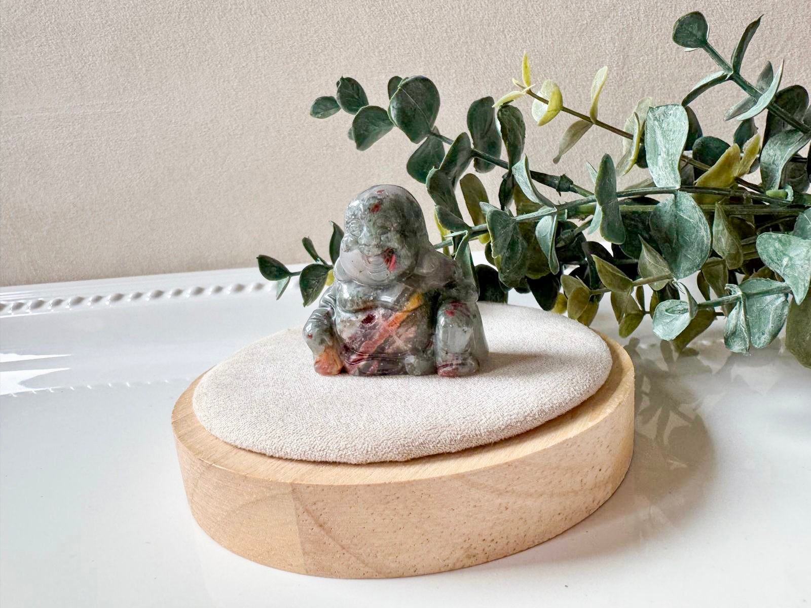 Happy Buddha Crystal Carving || 1.5"
