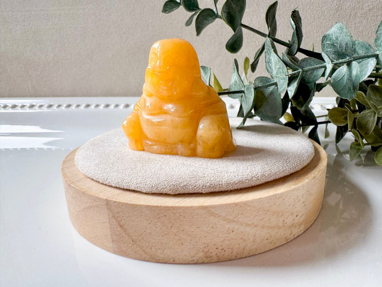 Happy Buddha Crystal Carving || 1.5"