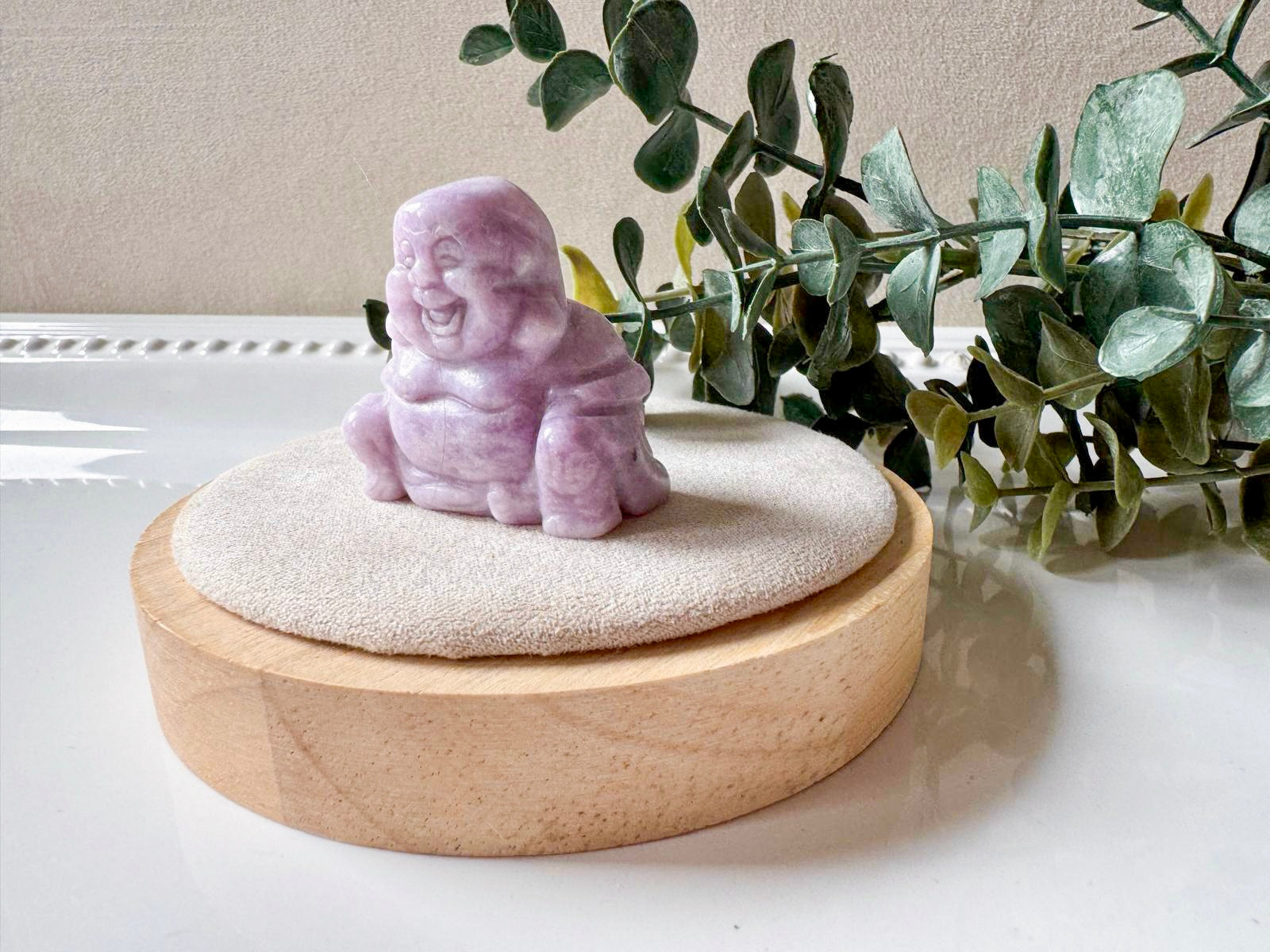 Happy Buddha Crystal Carving || 1.5"