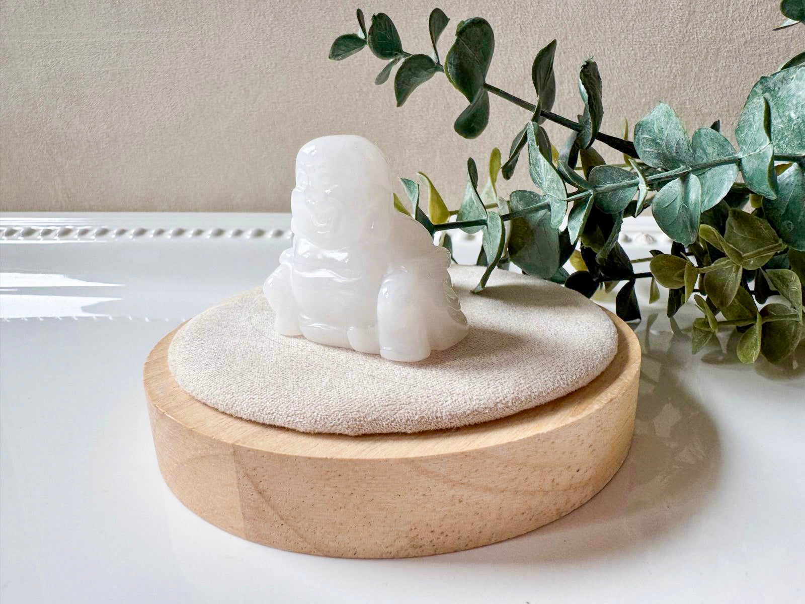 Happy Buddha Crystal Carving || 1.5"