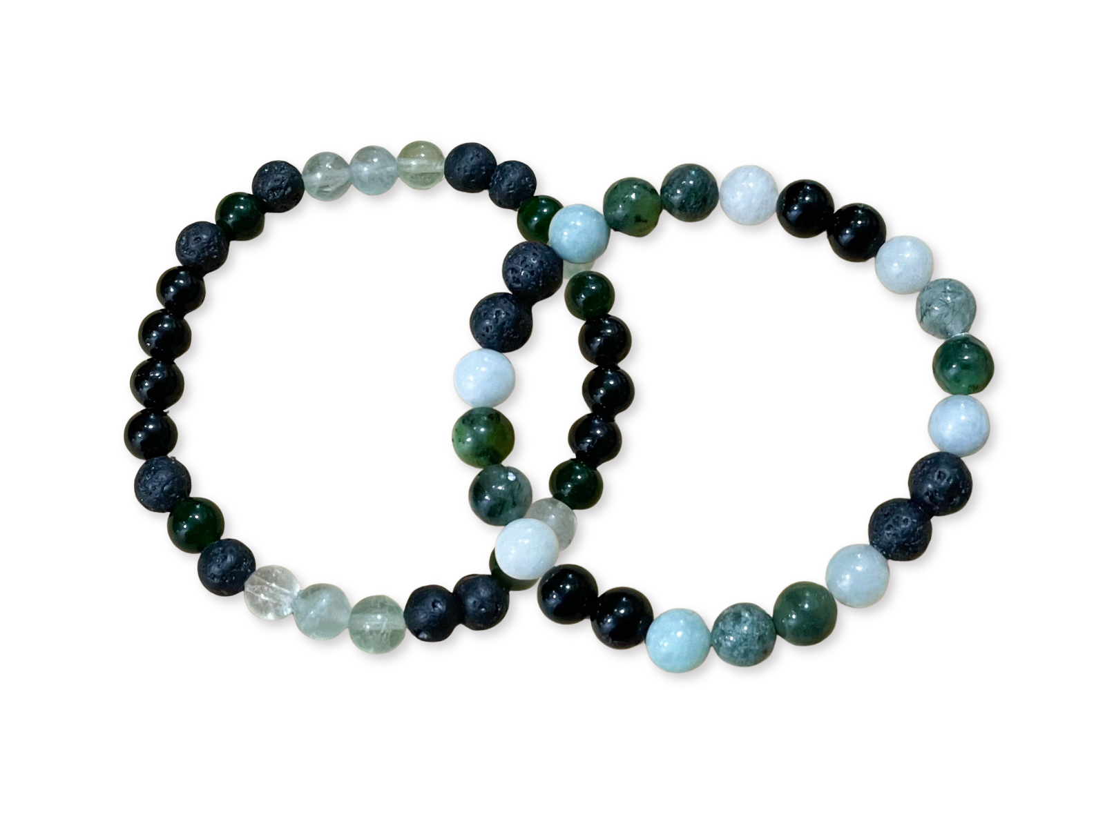 Heart Chakra || Burmese Jade, Nephrite, Green Quartz & Green Fluorite || 8mm & 6mm