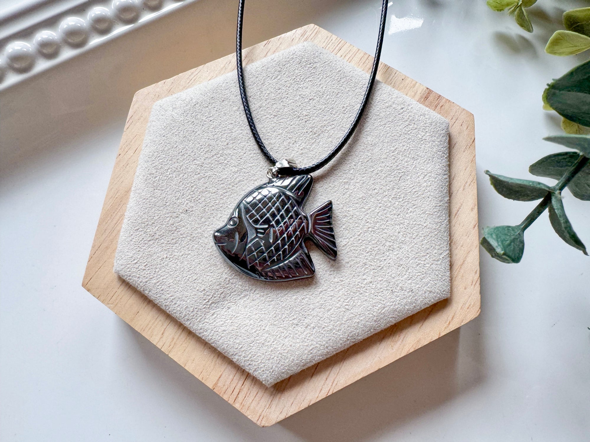 Hematite Pendant Necklace