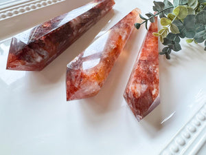 Hematoid (Fire) Quartz Cut Base Wand