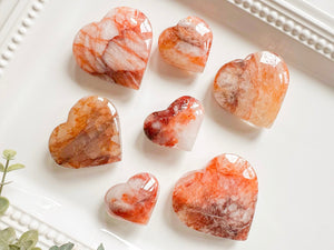 Hematoid Quartz & Golden Healer Hearts