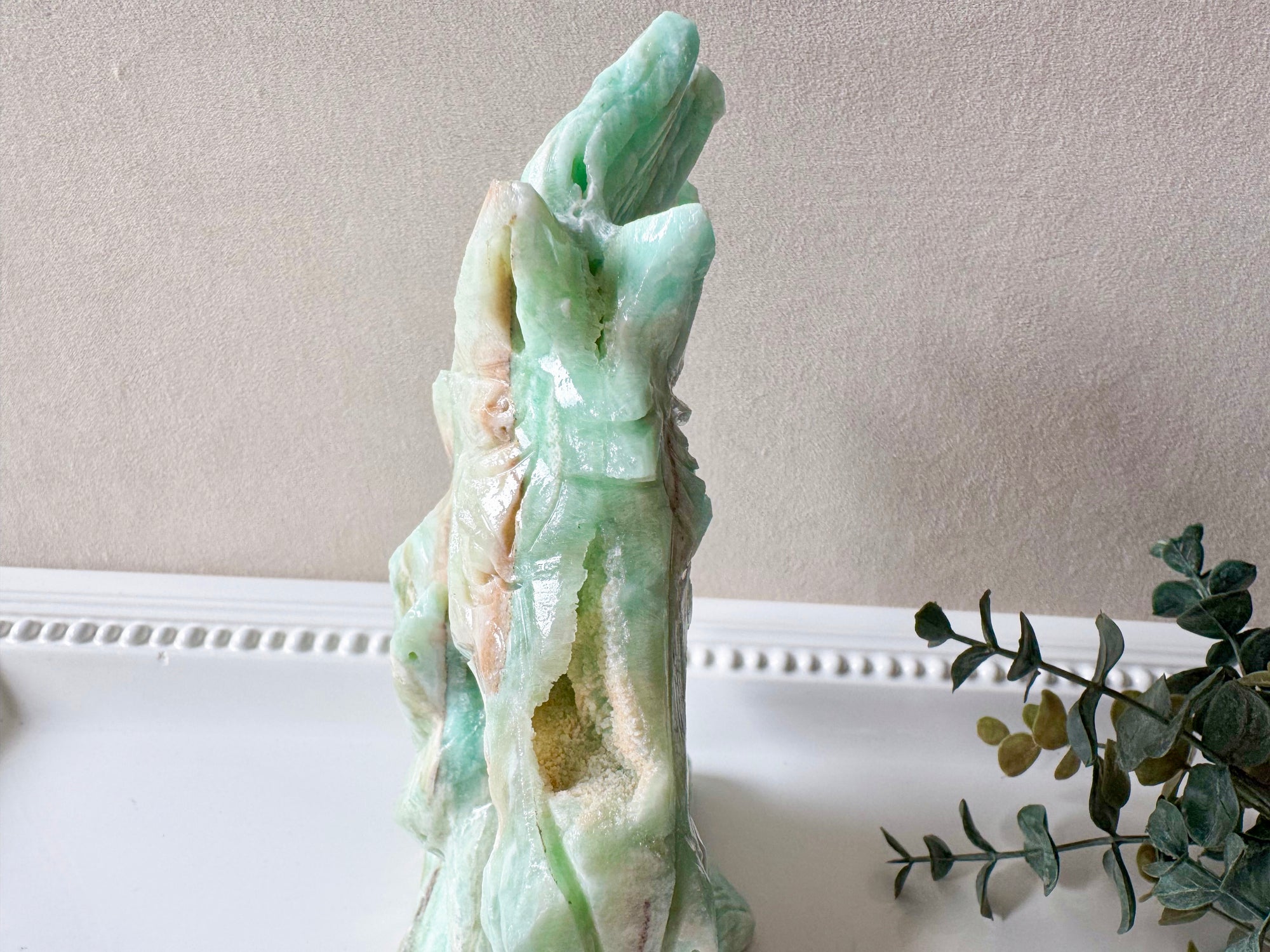 Hemimorphite Horse Carving