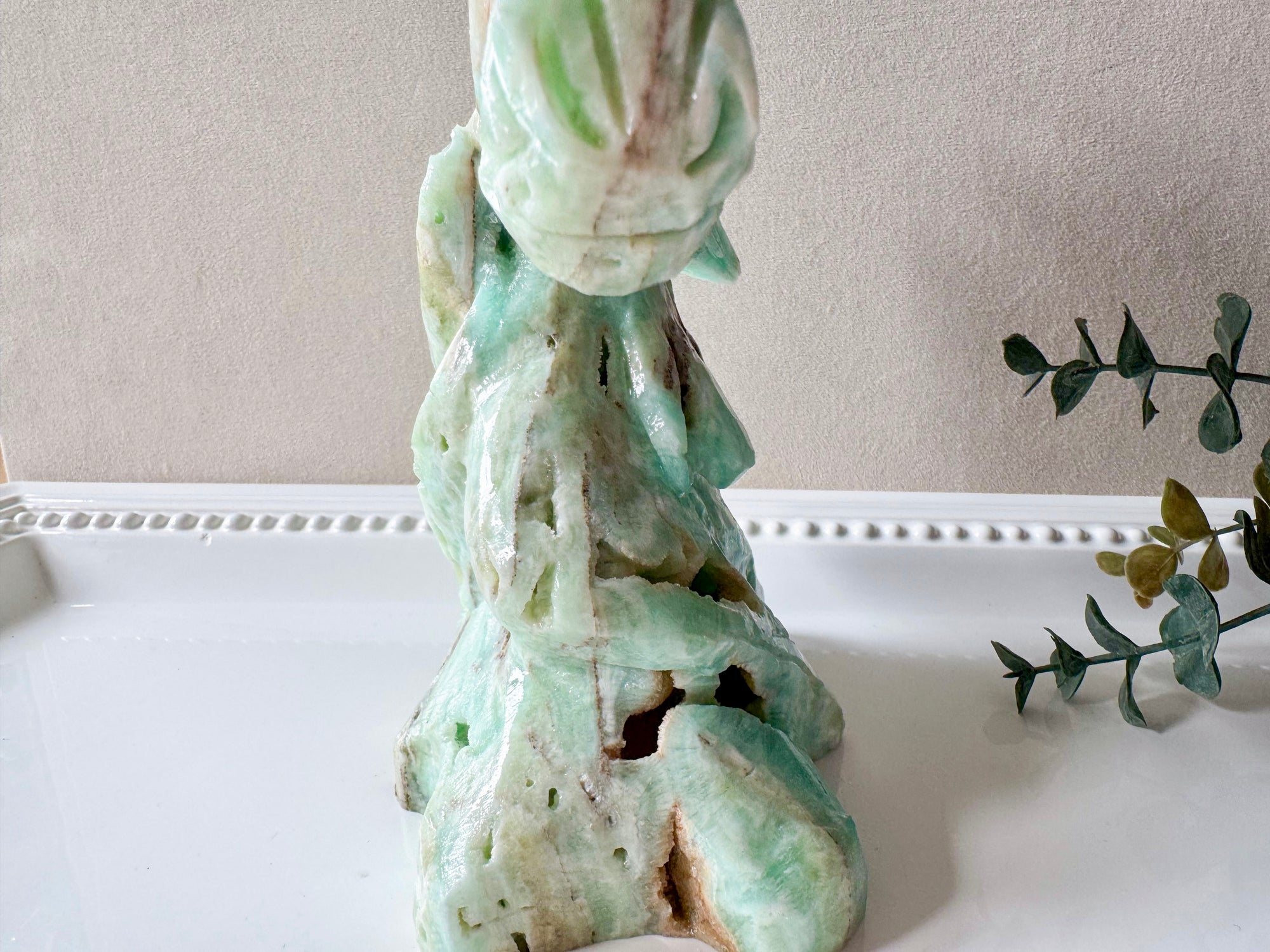 Hemimorphite Horse Carving