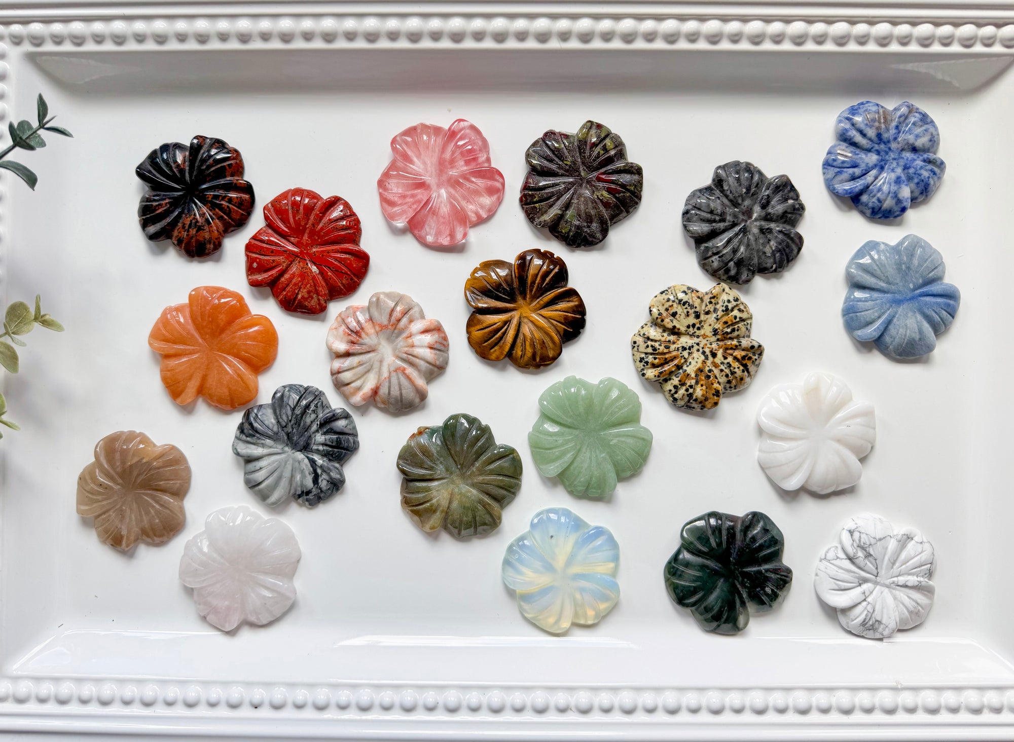 Hibiscus Blossom Crystal Carving