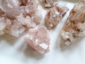 Himalayan Pink Samadhi Quartz Cluster || India