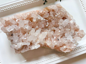 Himalayan Pink Samadhi Quartz Cluster || India