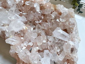Himalayan Pink Samadhi Quartz Cluster || India