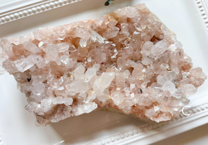 Himalayan Pink Samadhi Quartz Cluster || India - C