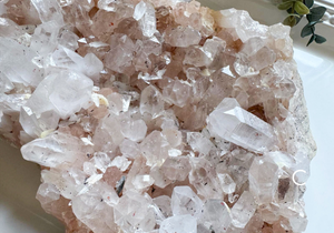 Himalayan Pink Samadhi Quartz Cluster || India - C