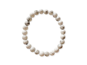 Howlite 6mm Beaded Bracelet || Reiki Infused