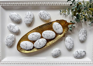 Howlite Palm Stone