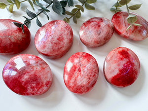 Red Moonstone Palm Stone