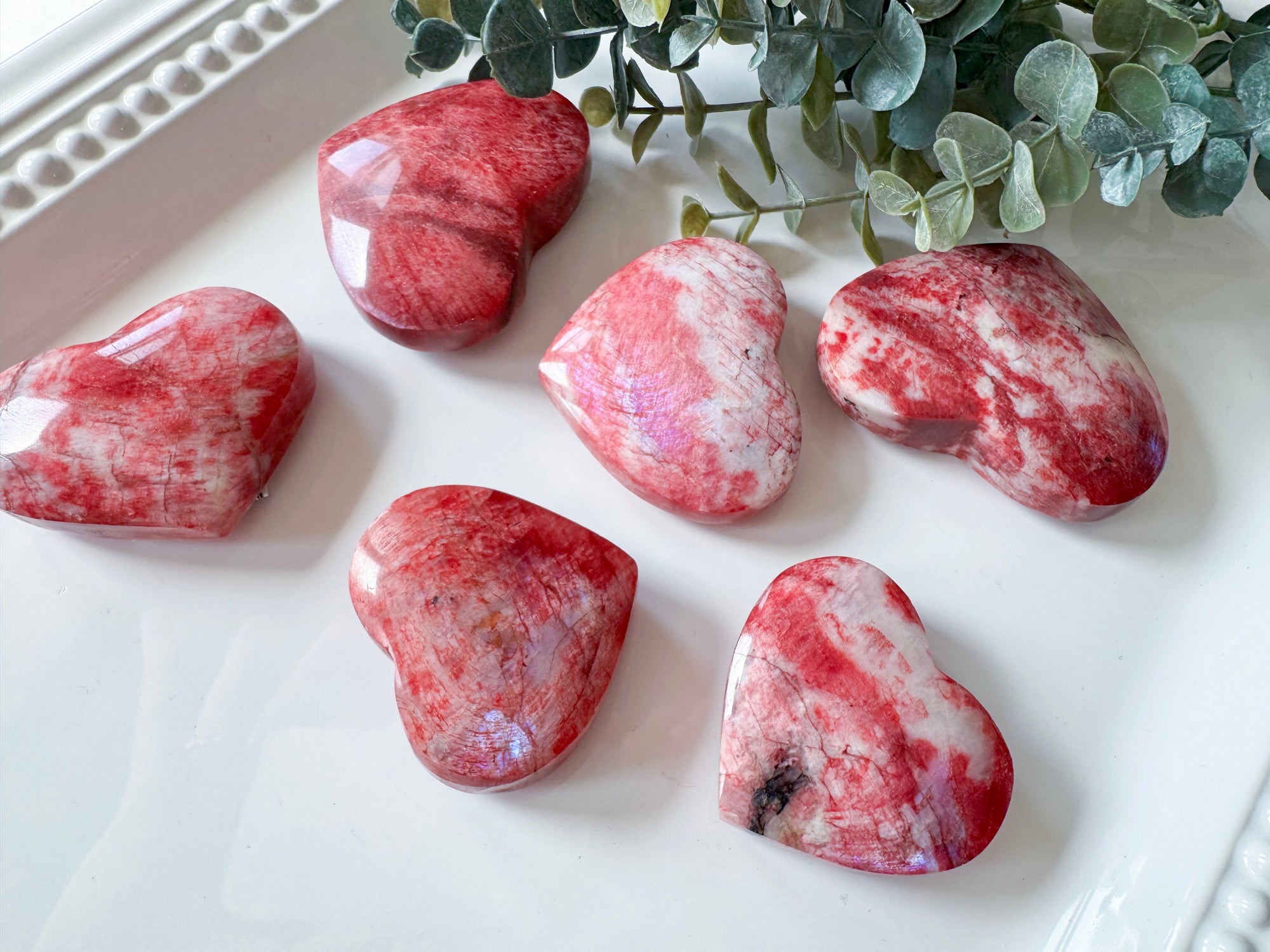 Red Moonstone Heart