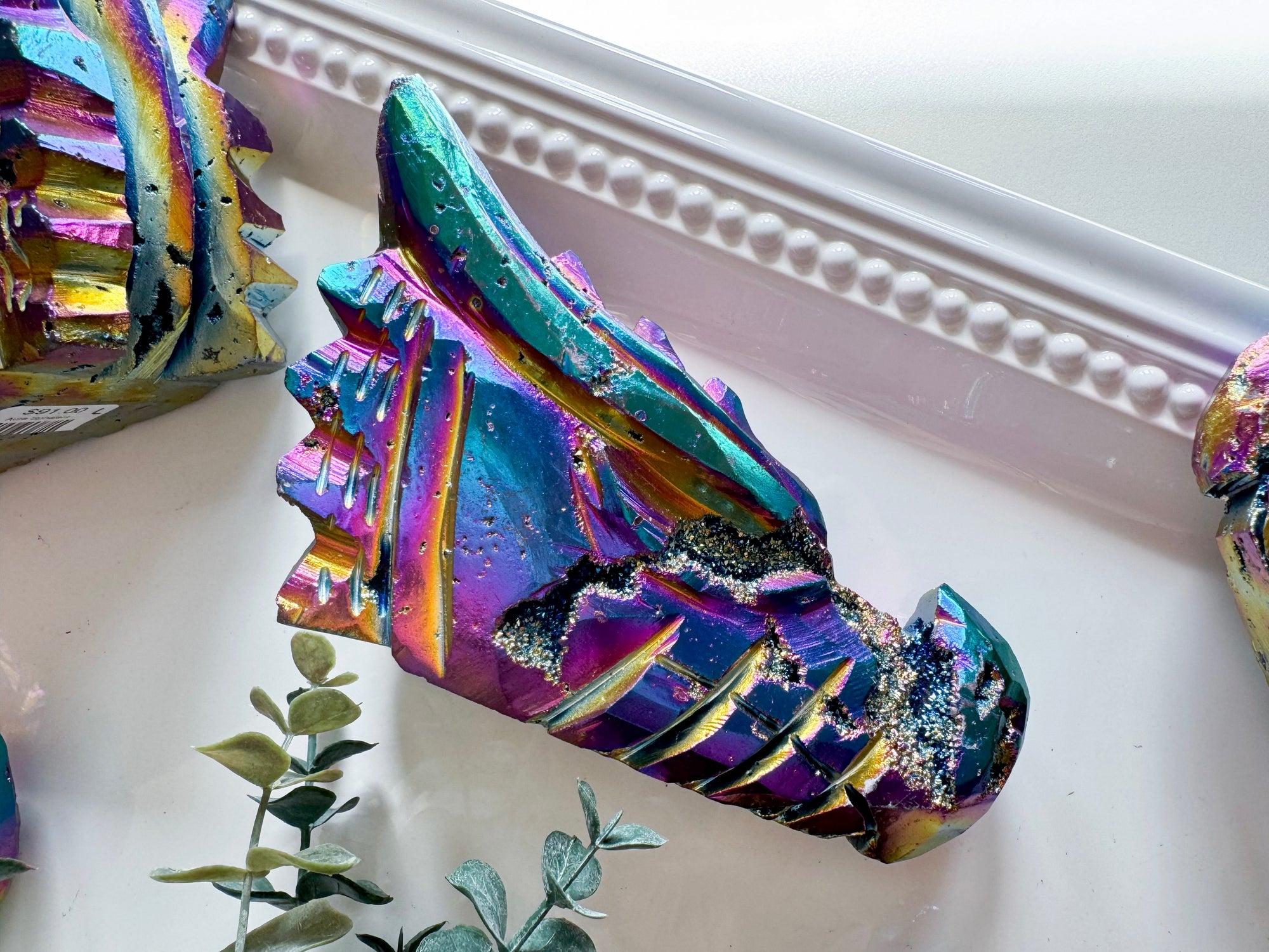 Aura Sphalerite Dragon Carving