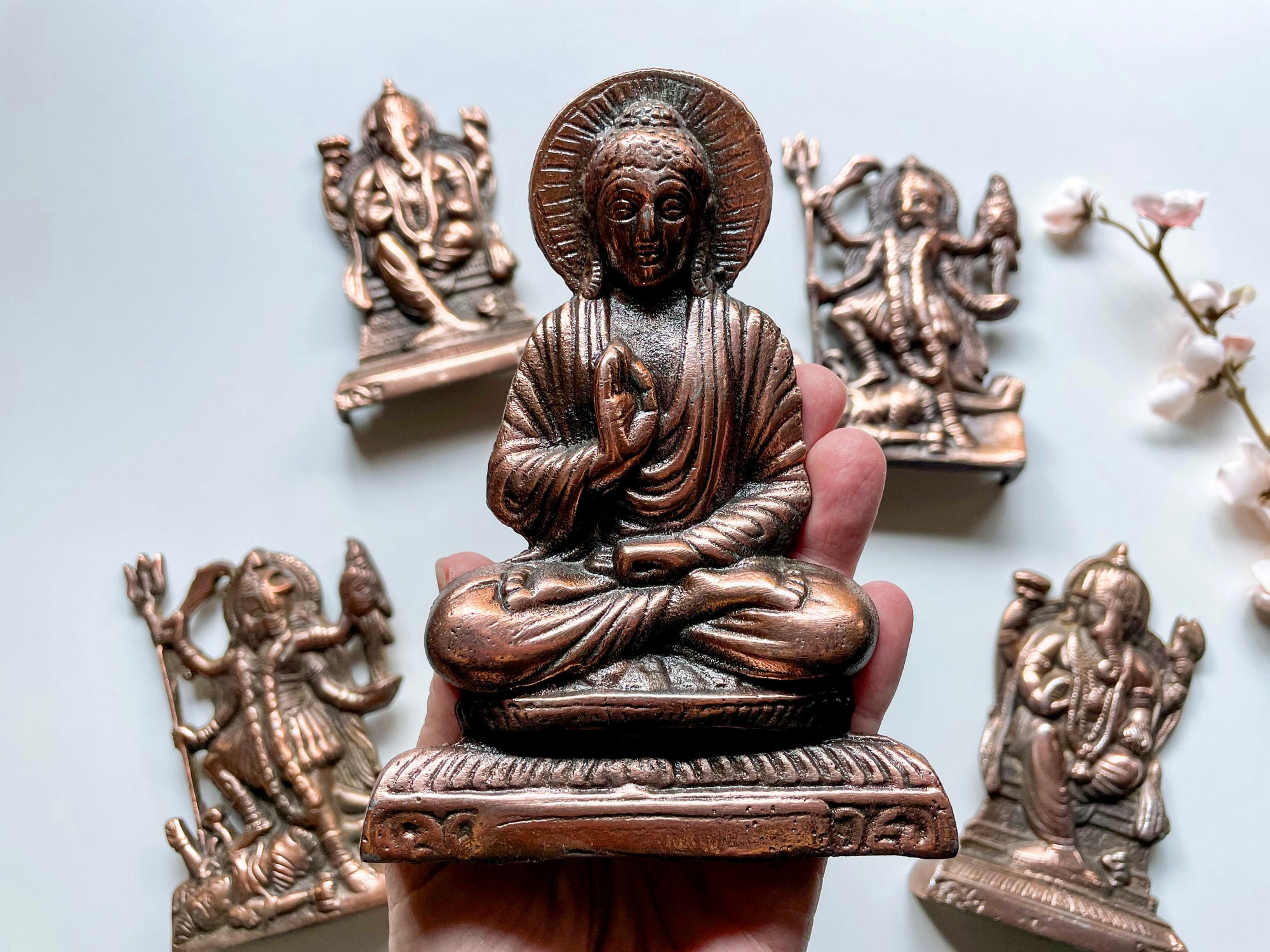 Bronze Diety Statue Plate - Buddha