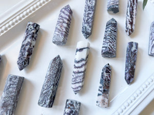 Purple Zebra Jasper with Fluorite Inclusions Tower