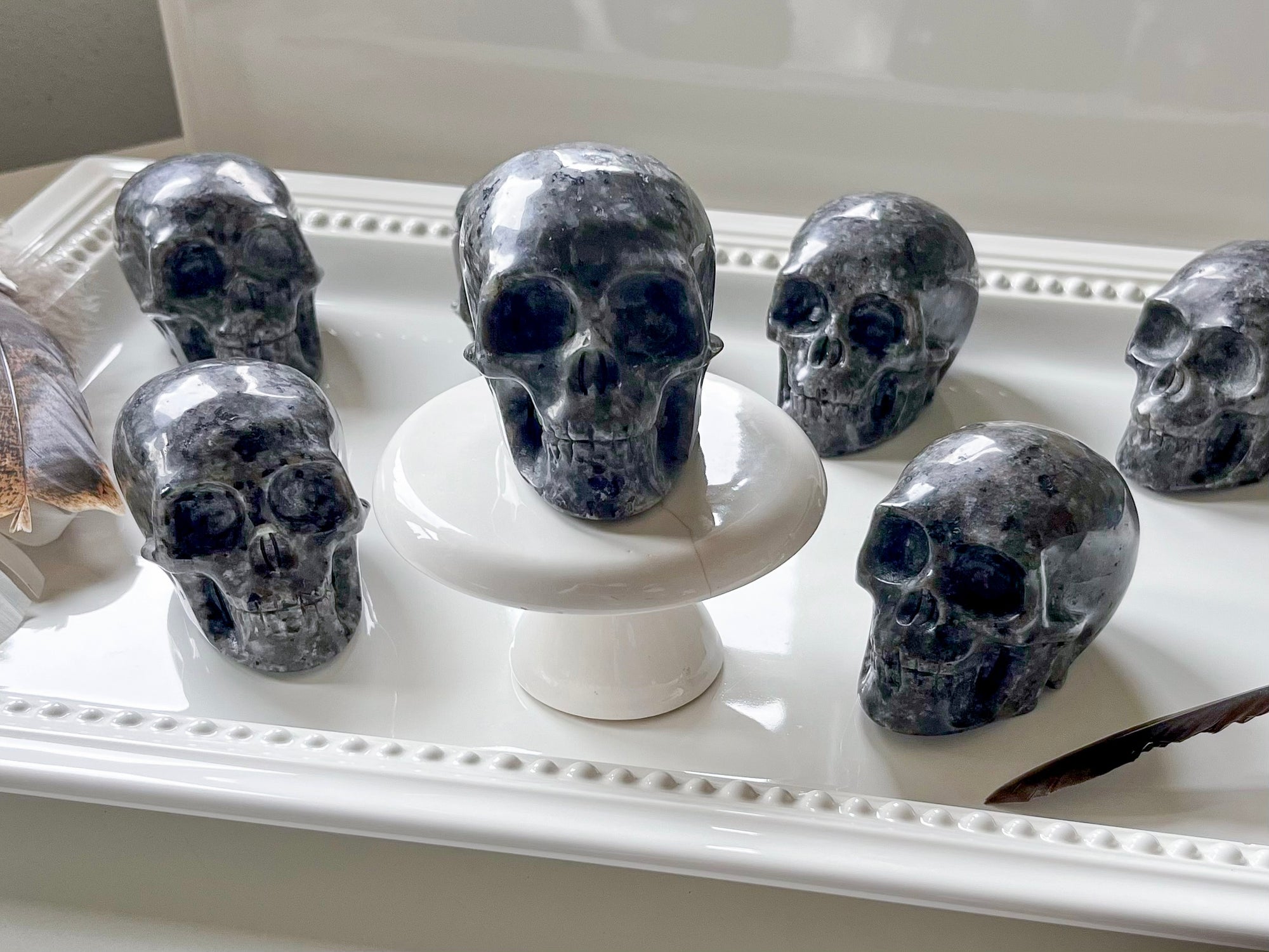 Flame Stone Crystal Skull || UV Reactive
