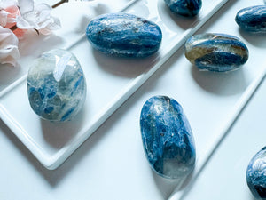 Blue Kyanite Palm Stone || Brazil