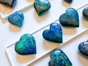 Azurite with Chrysocolla & Malachite Heart || Peru