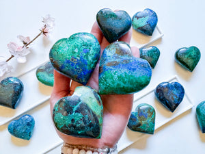 Azurite with Chrysocolla & Malachite Heart || Peru