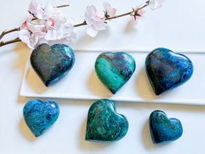 Azurite with Chrysocolla & Malachite Heart || Peru